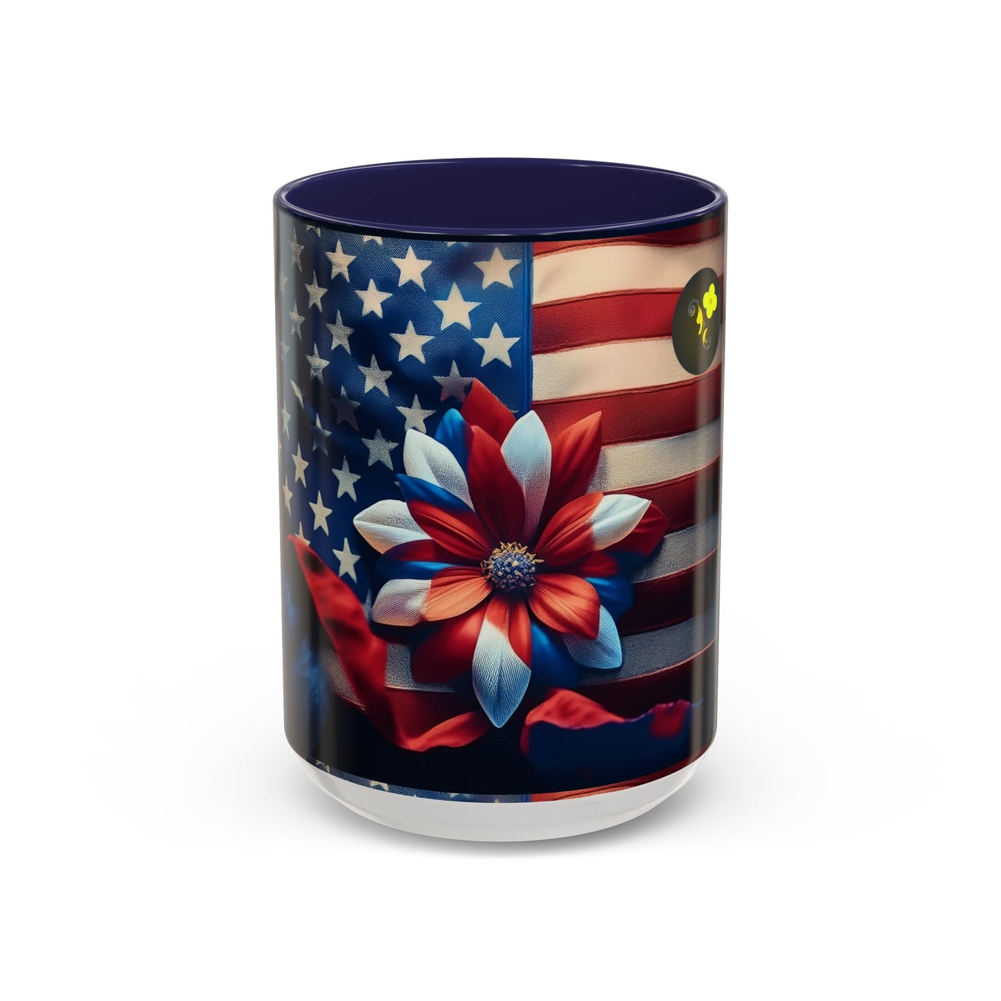 American Flag Flowers  Coffee Mug (11, 15oz)