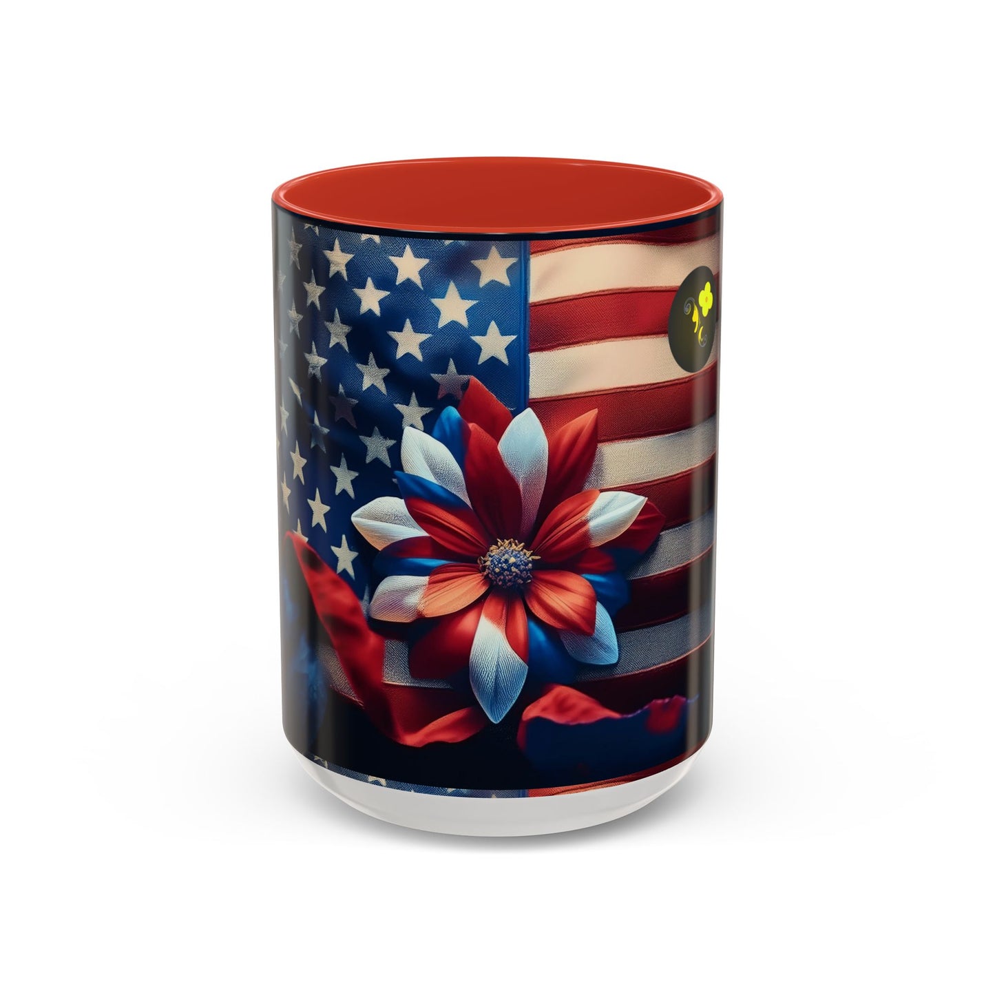 American Flag Flowers  Coffee Mug (11, 15oz)