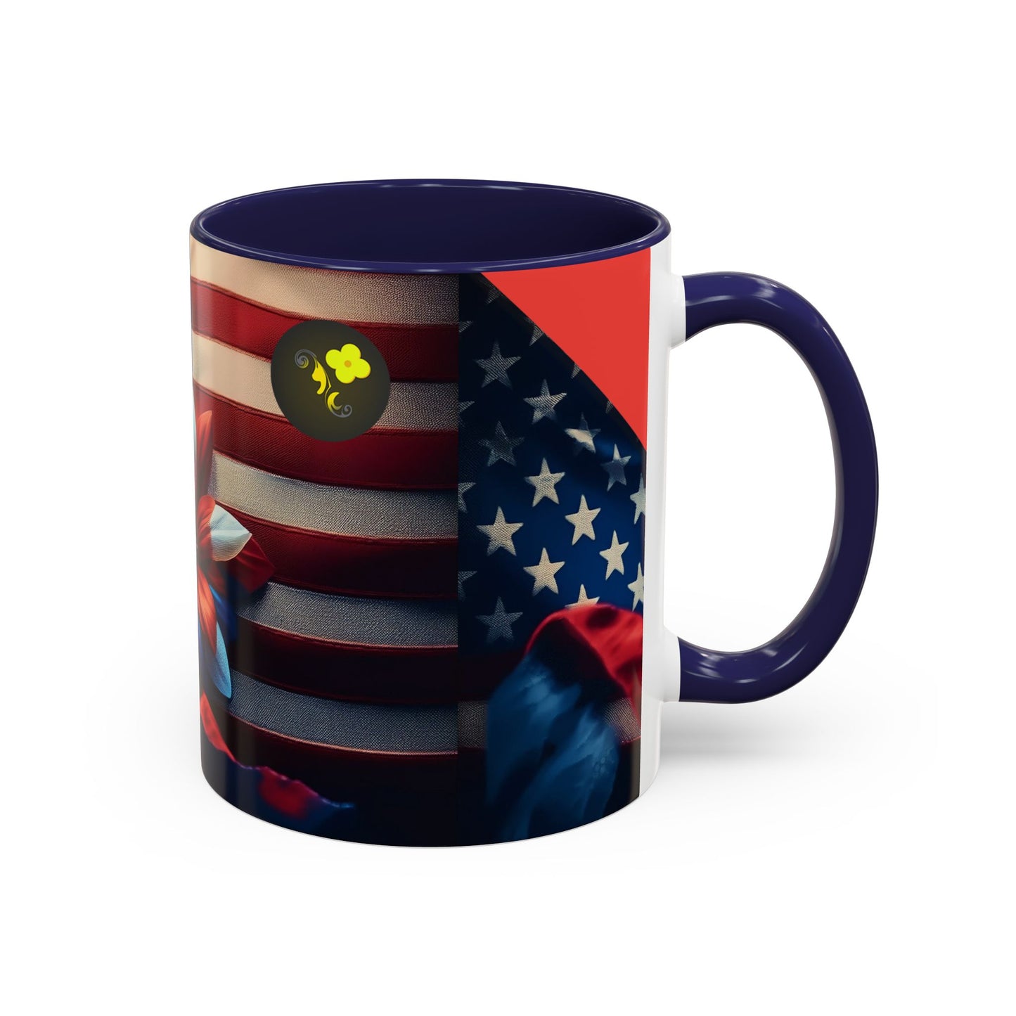 American Flag Flowers  Coffee Mug (11, 15oz)