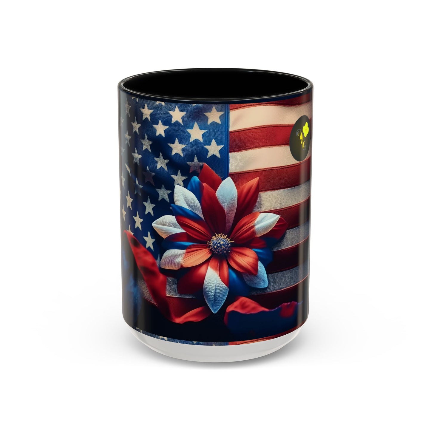 American Flag Flowers  Coffee Mug (11, 15oz)