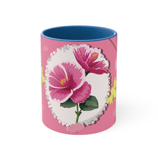 Pink flower Mug