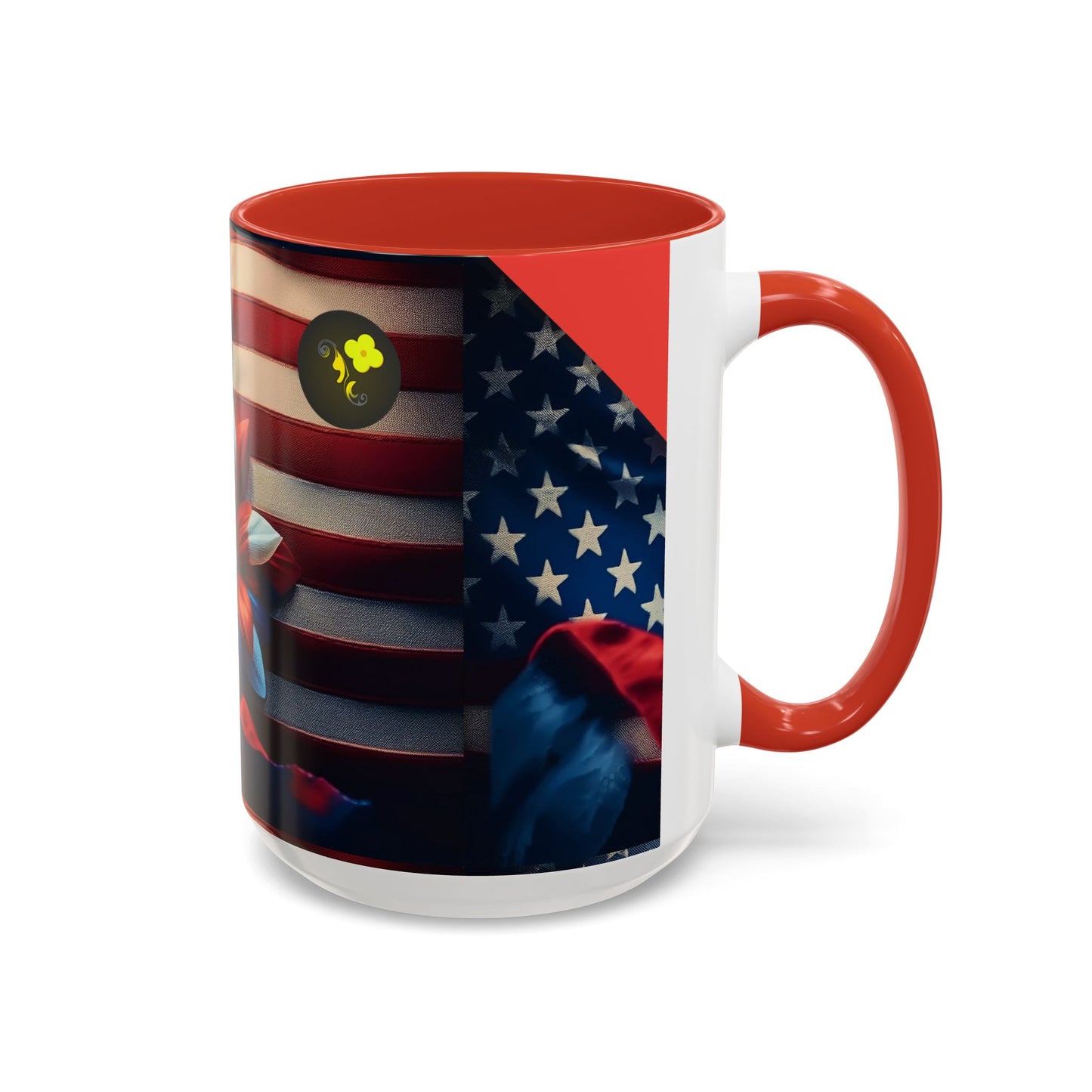 American Flag Flowers  Coffee Mug (11, 15oz)